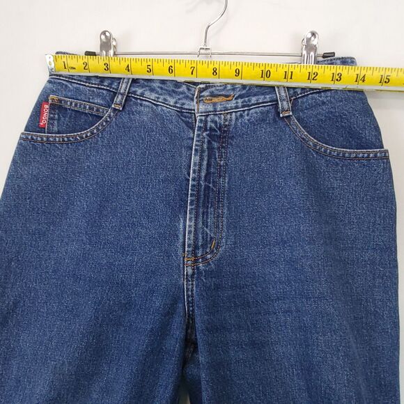 Bongo Denim Pants High Rise Women 9R Blue Jeans 5 Pockets Flat Front 100% Cotton - Picture 7 of 12